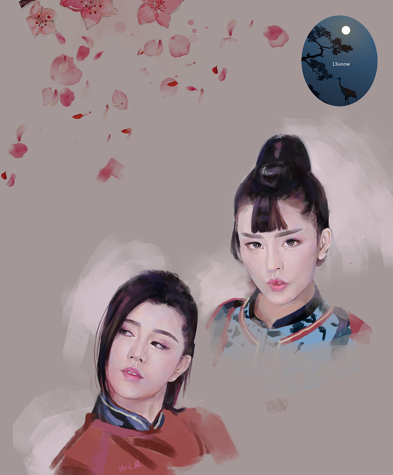 桃花旗袍（图ZNzAyNTQ4NjQ=） - 创作习作 - 站酷设计师王俪燃原创素材 - 站酷ZCOOL