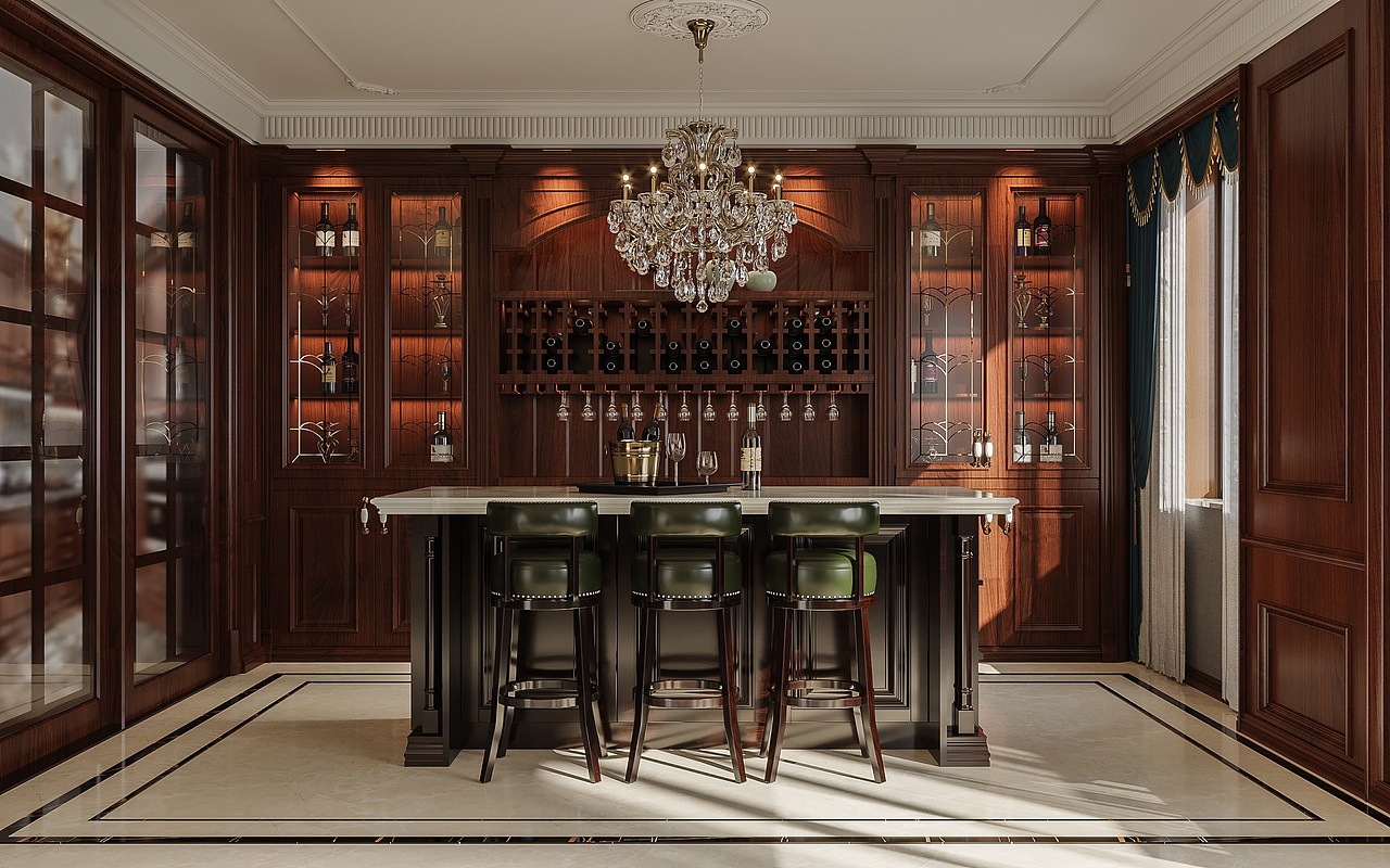 传统美式空间视觉表现（图ZMjU0OTkxMTg0） - 家装设计 - 站酷设计师吉吉CGI原创素材 - 站酷ZCOOL