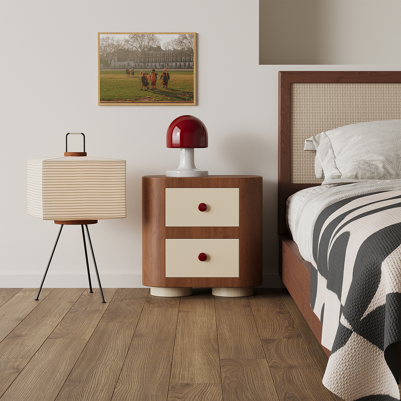 匹诺曹双层床头柜