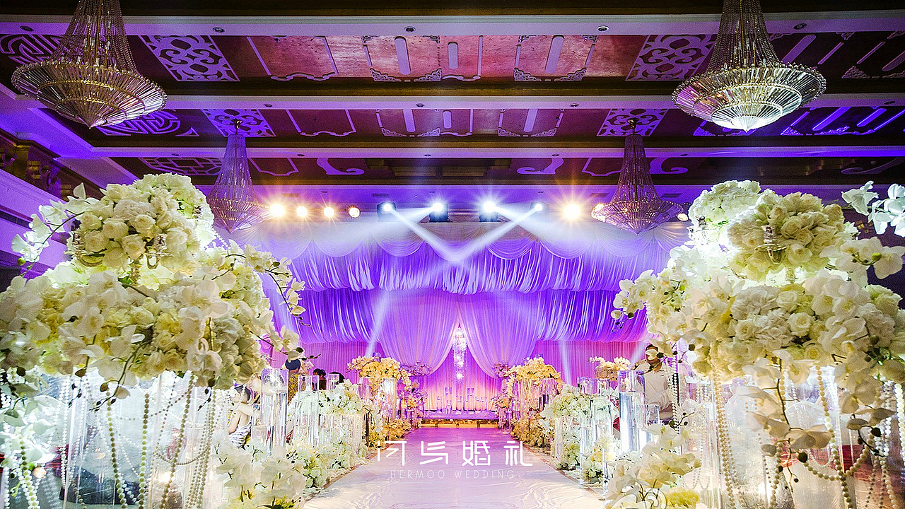 河马婚礼｜西式婚礼（紫色＋金色＋白色）（图ZMTM3NDcwNzc2） - 人文/纪实摄影 - 站酷设计师河马婚礼原创素材 - 站酷ZCOOL