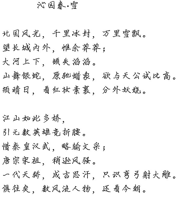 张友良 钢笔 楷书 手写 古词示例