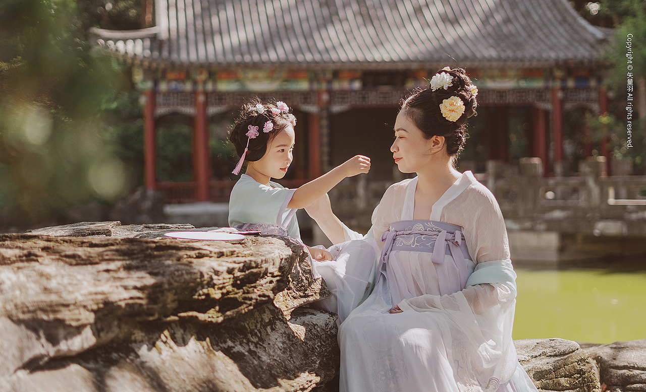 古风汉服亲子人像