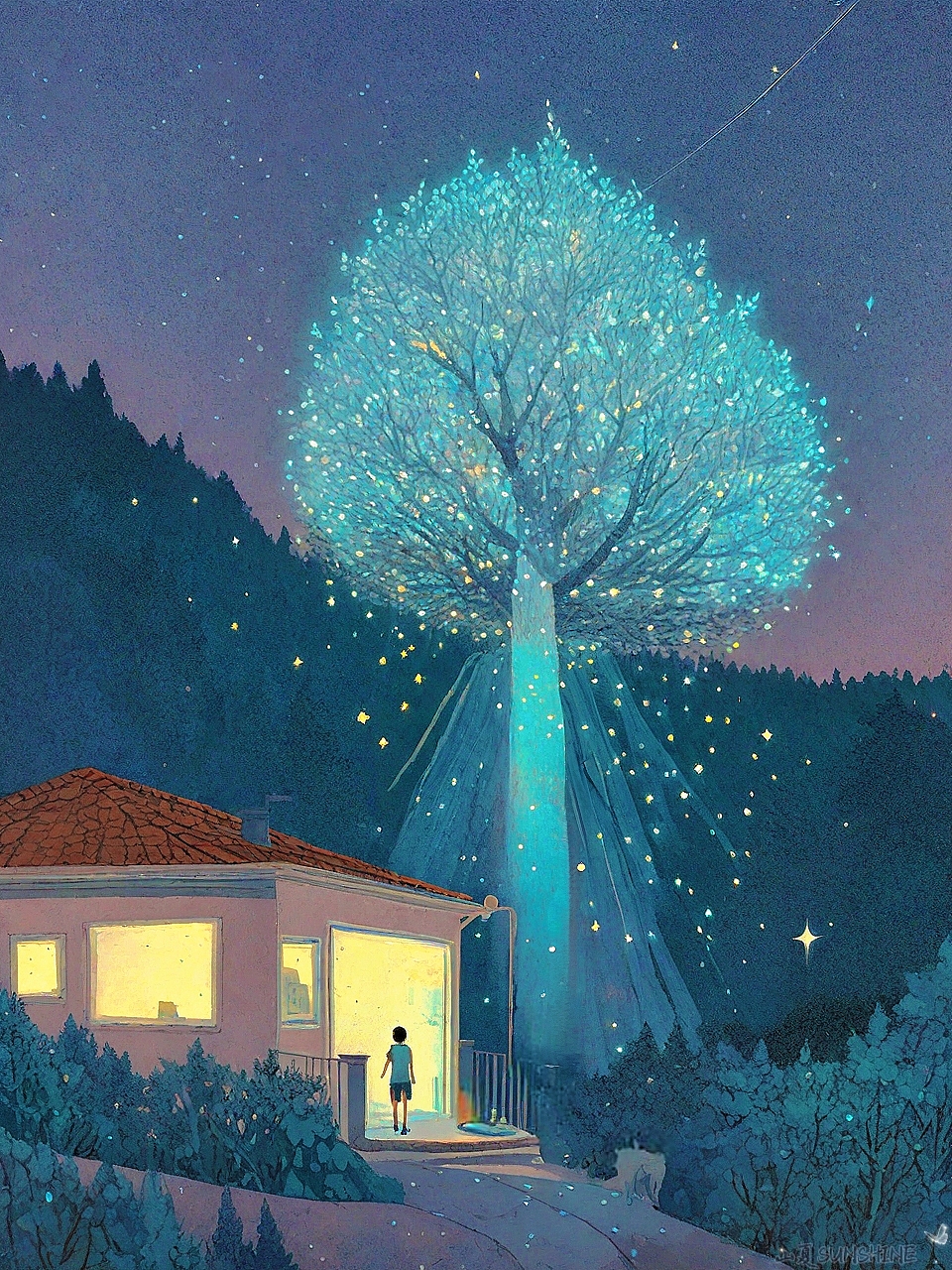 绘本故事｜清夜无尘，华枝流光（图ZMzgwMDU0MTE2） - 绘本 - 站酷设计师山夏SUNSHINE原创素材 - 站酷ZCOOL