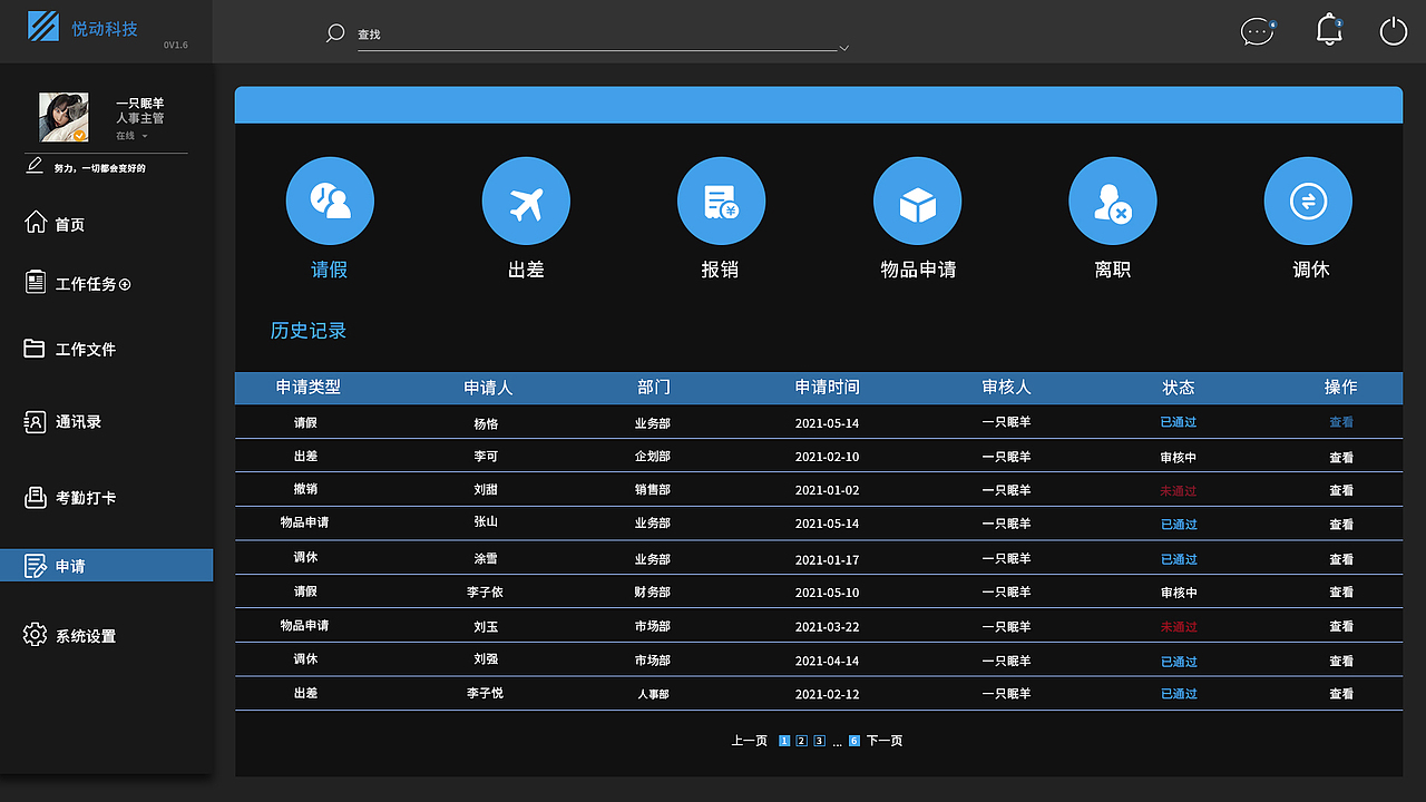 OA后台管理系统