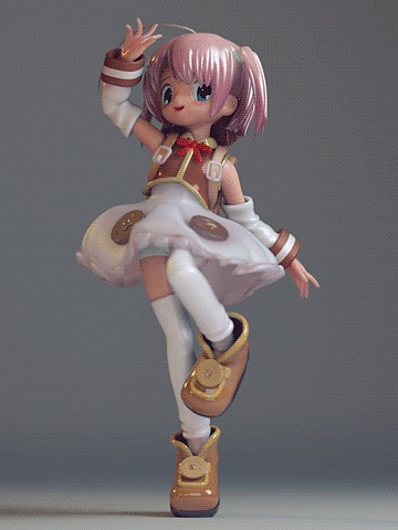 手办风格渲染|三维|人物\/生物|ihdt上海映速 - 原