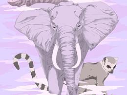 動物園手繪海報