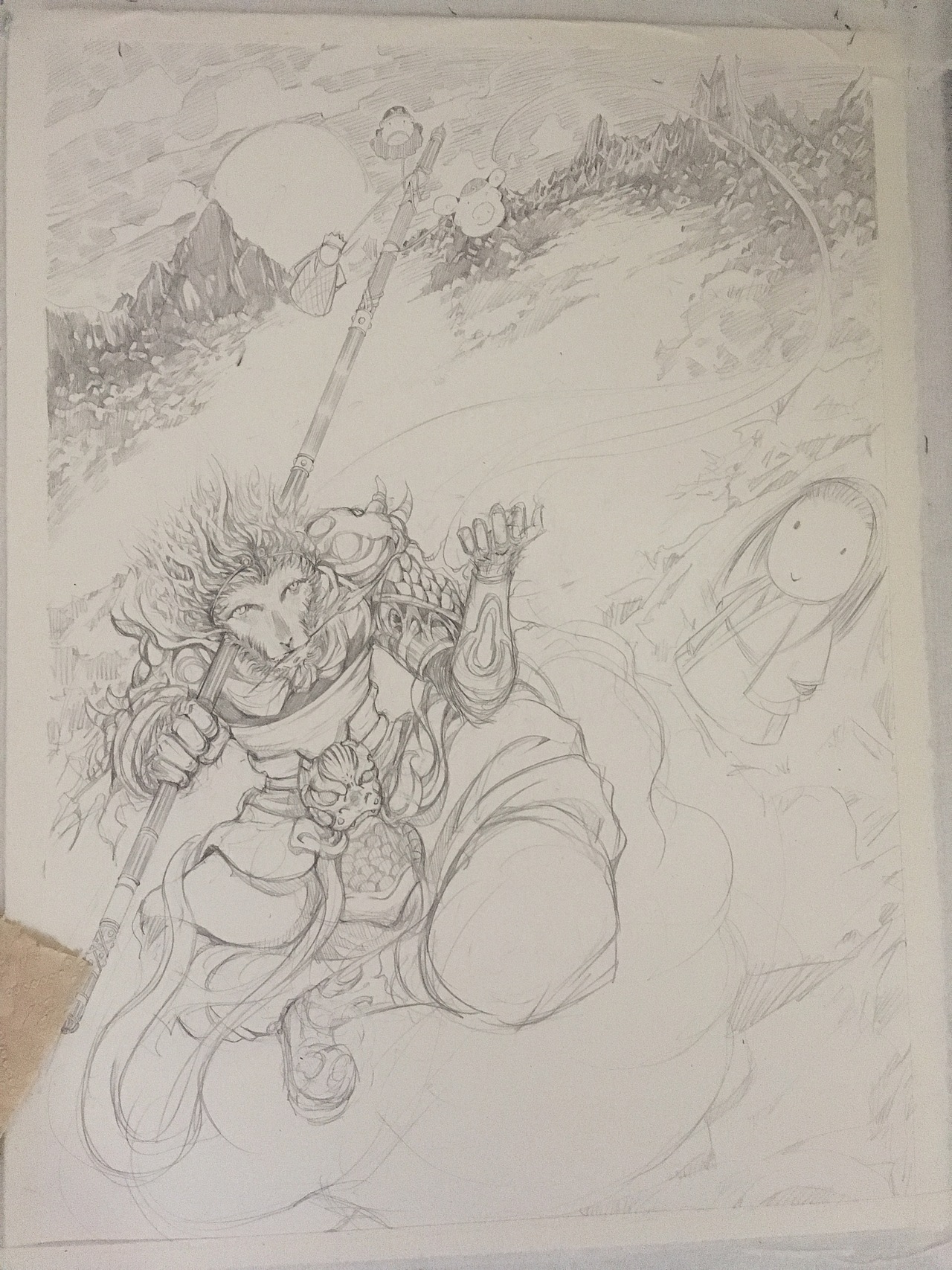 爱你一万年线稿 创作过程（图ZMTE4OTg5NTUy） - 概念设定 - 站酷设计师妥妥toto原创素材 - 站酷ZCOOL