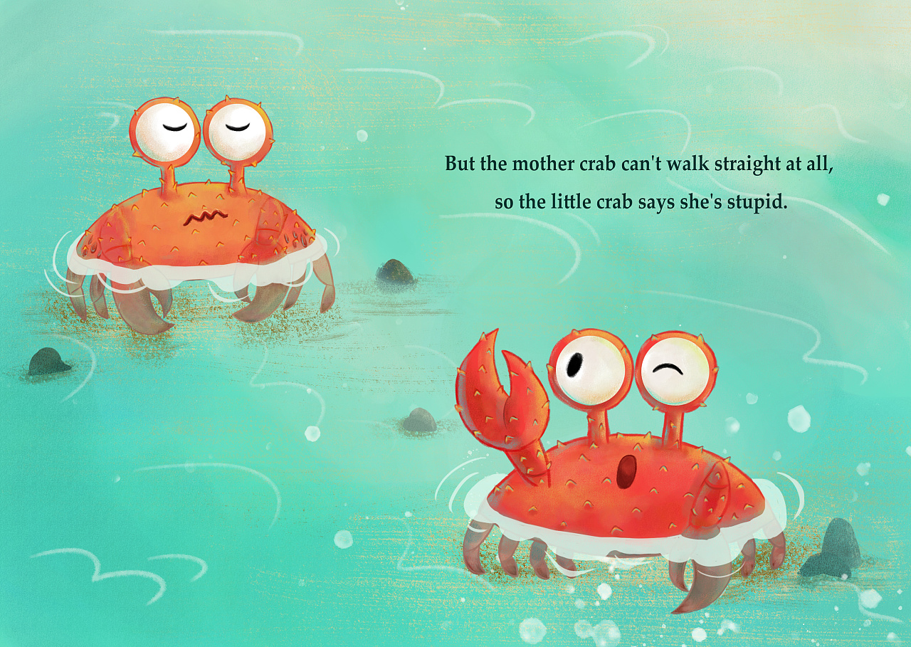 伊索寓言之小蟹与母蟹