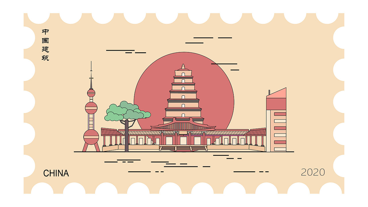 建筑插画（图ZMjE2NDU3ODI4） - 创作习作 - 站酷设计师不想南瓜原创素材 - 站酷ZCOOL