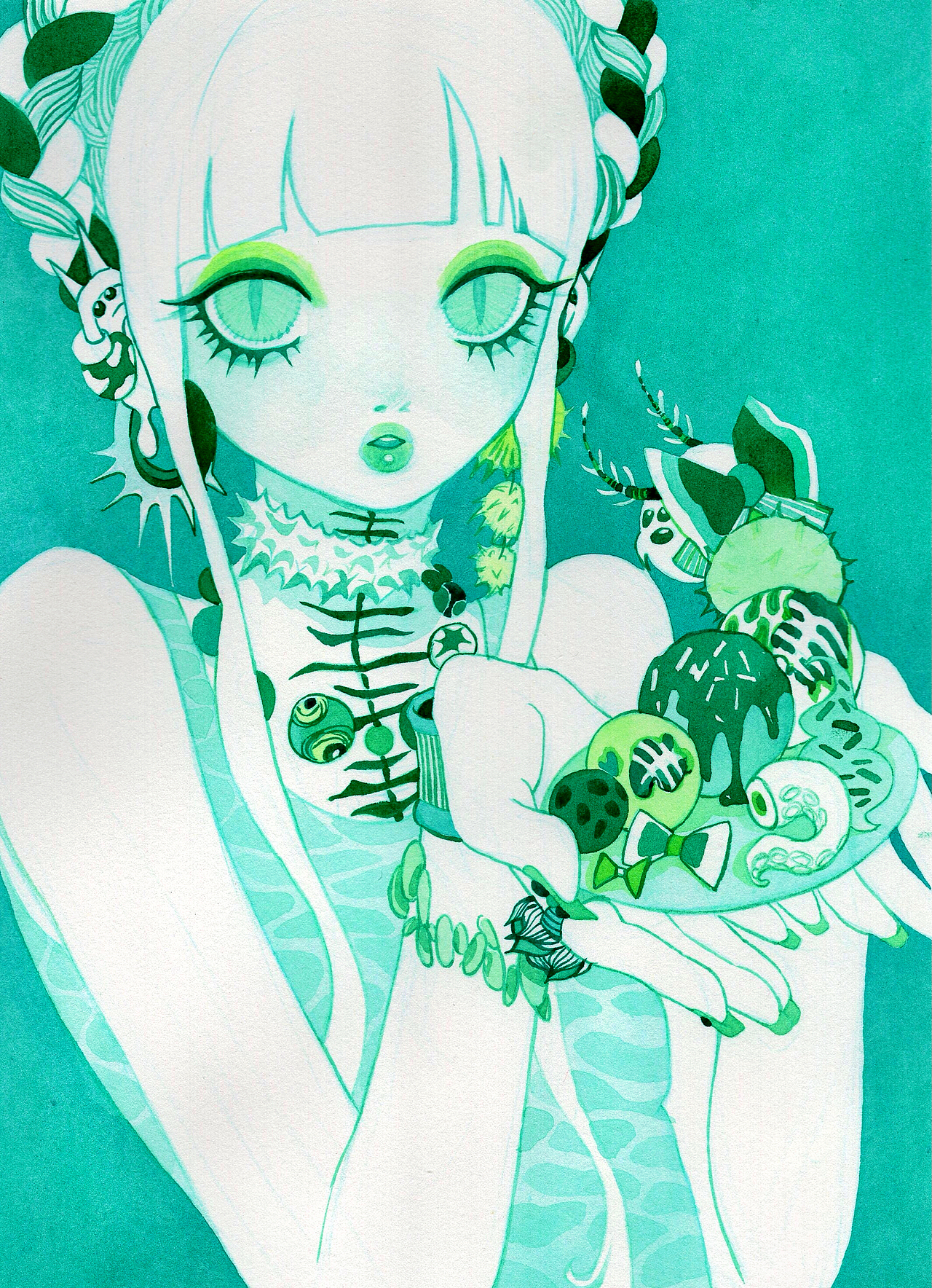 绿之森（图ZMjg2OTU1ODQ0） - 艺术插画 - 站酷设计师小鹬_yuunie原创素材 - 站酷ZCOOL