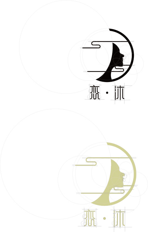 恋沐头疗店logo设计