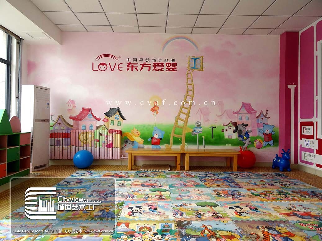 淄博城世艺术工厂墙绘作品——东方爱婴（图ZMzUzMzI2MjQ=） - 新锐潮流插画 - 站酷设计师城世艺术工厂原创素材 - 站酷ZCOOL