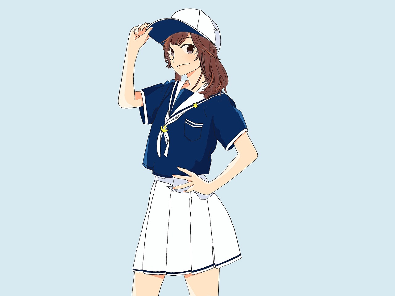 动漫女生手绘
