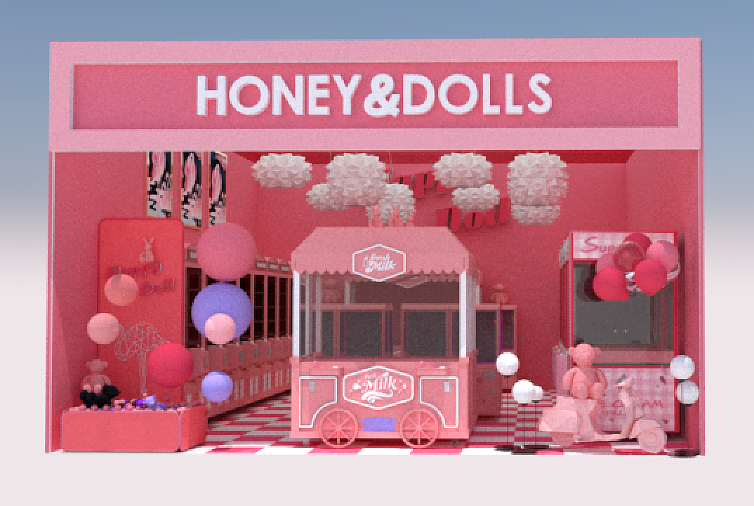 粉色娃娃機(jī)店鋪設(shè)計(jì)4（圖ZMTExNzMzODYw） - 建筑/空間 - 站酷設(shè)計(jì)師berrylang原創(chuàng)素材 - 站酷ZCOOL