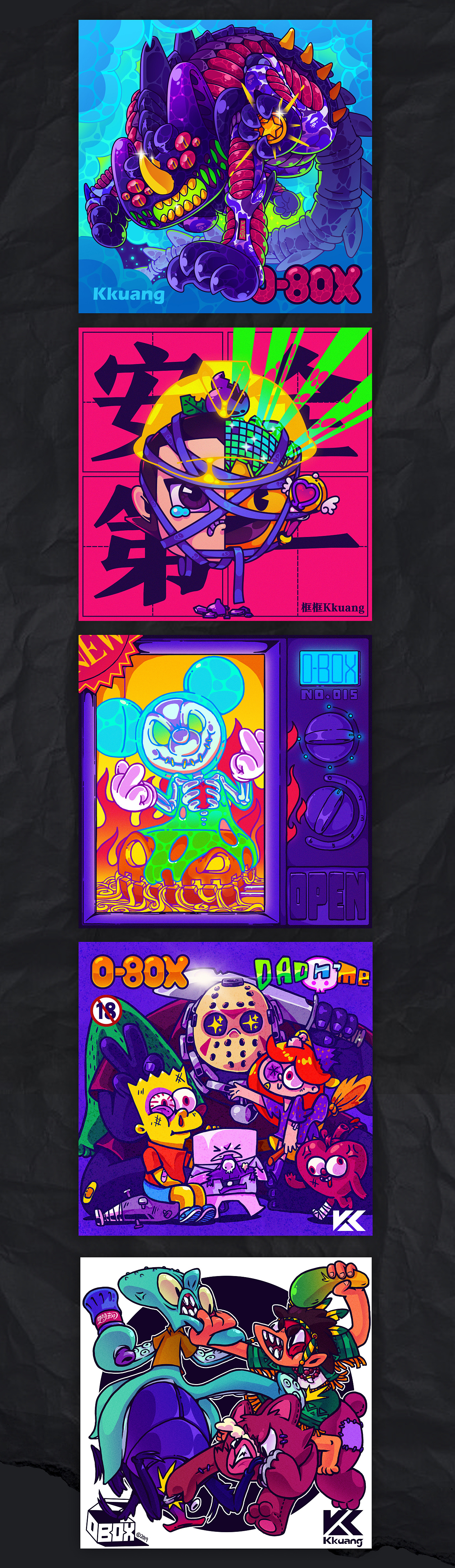 2019 插画作品总结（图ZMTkwMTI3OTAw） - 商业插画 - 站酷设计师框框Kkuang原创素材 - 站酷ZCOOL