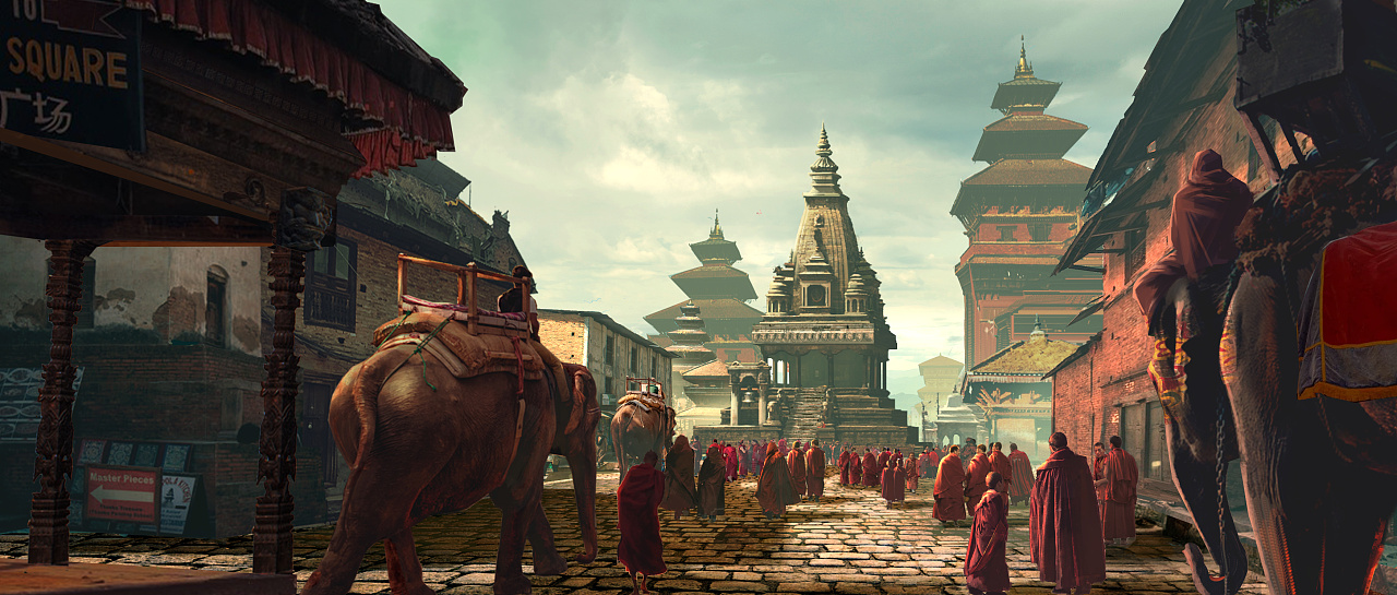 外景气氛图|插画|概念设定|我对猫发誓 - 原创作品 - 站酷 (zcool)