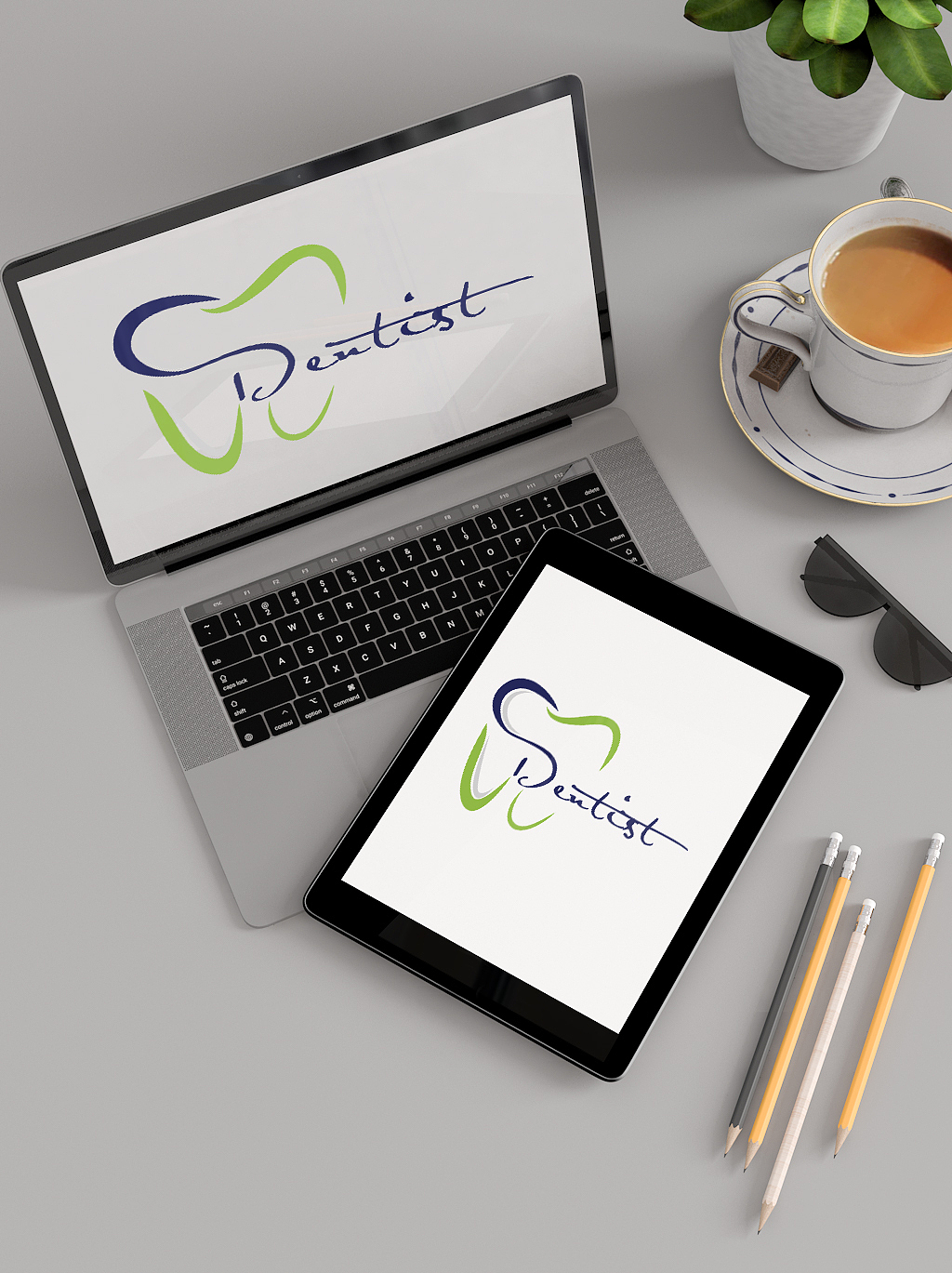 美容美牙医疗科技logo诊所招牌标志