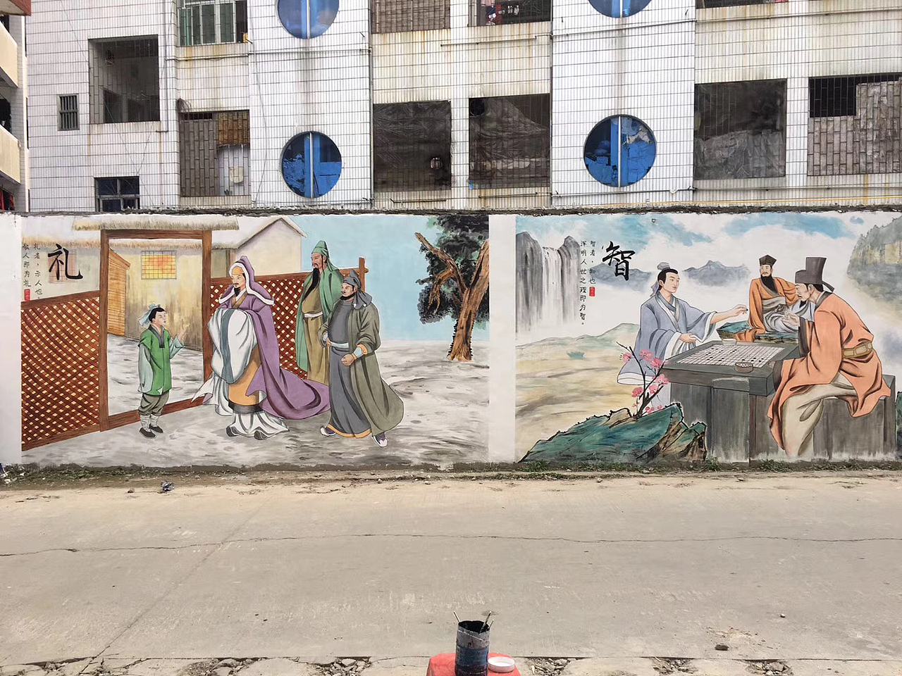 涂鸦手绘墙绘餐饮插画软装餐厅手绘文化墙壁画室外喷绘
