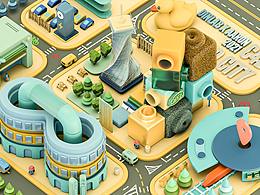 c4d城市