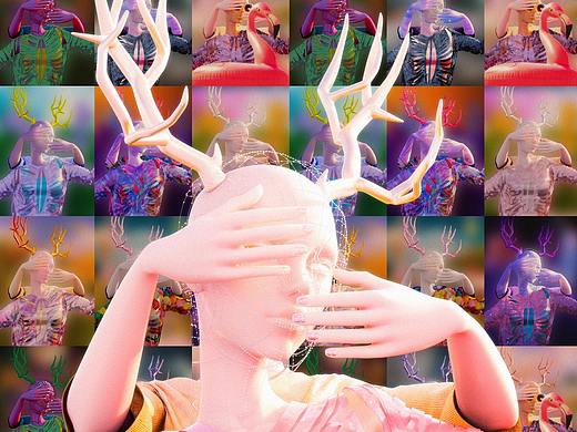 【Dream Land】001造型：鹿（个人主页-ZNjA1Nzk3ODA=） - 其他三维 - 站酷设计师BoQiaQia原创素材 - 站酷ZCOOL