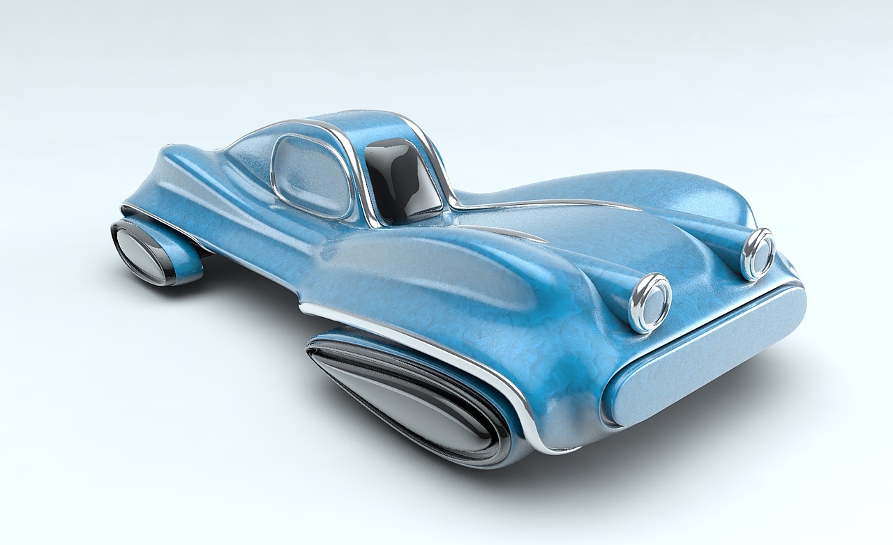 个性卡通汽车-C4D模型练习