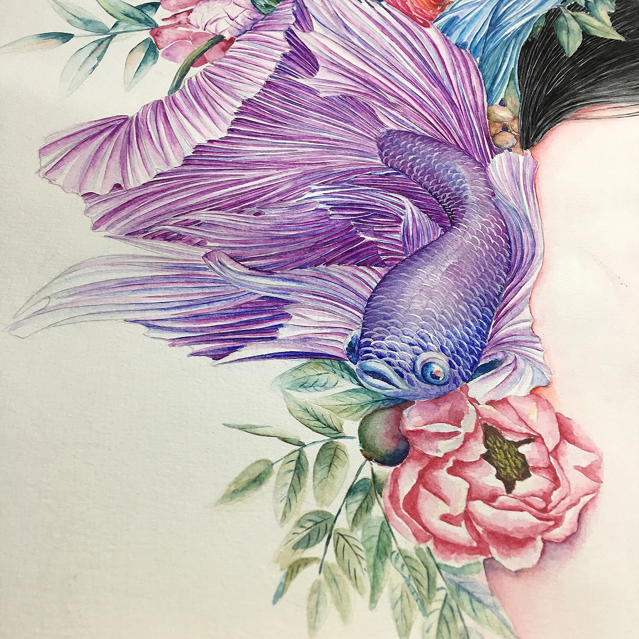 斗鱼 | 温柔的性感（图ZNzgzMzY4Njg=） - 艺术插画 - 站酷设计师兔籽Echo原创素材 - 站酷ZCOOL