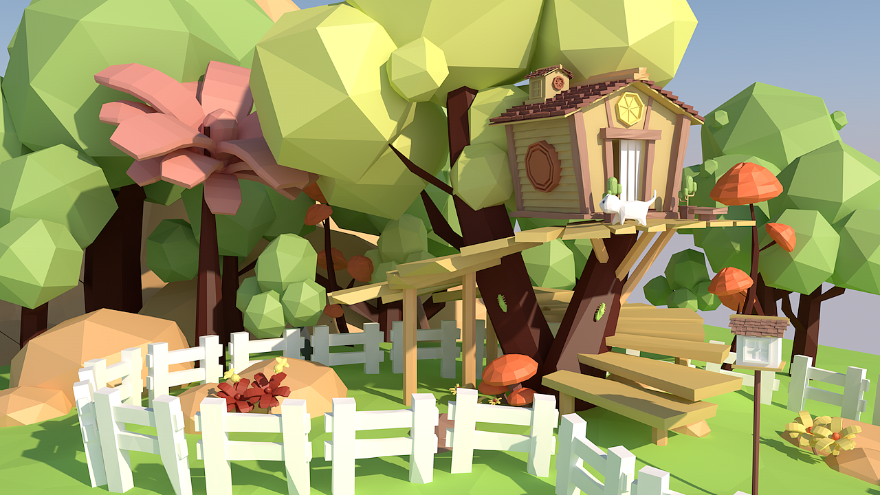 低多边形场景练习