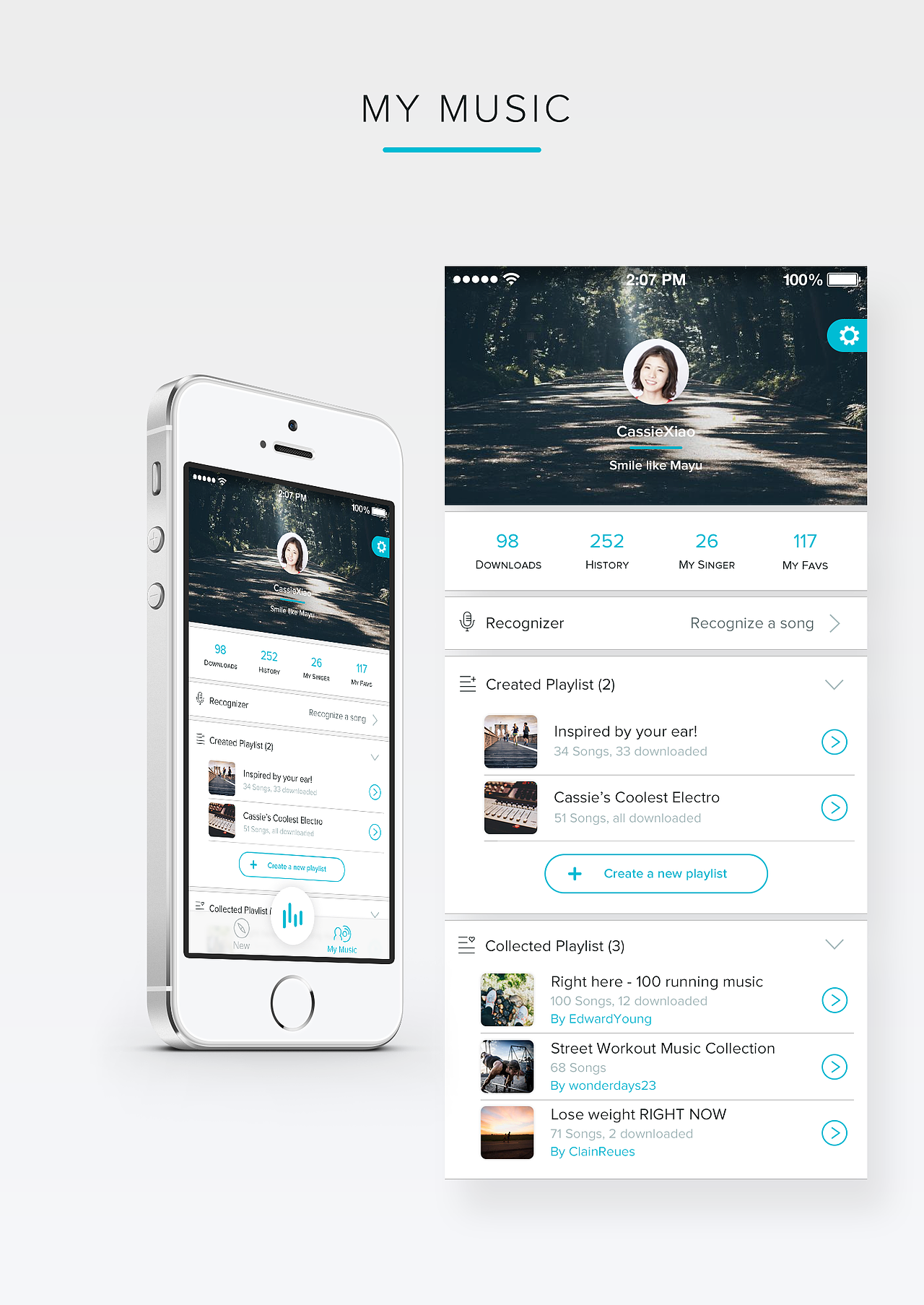 Runtune——跑步音乐应用UI设计(图ZNjA0MDUzODg=) - APP界面 - 站酷设计师Qinsman原创素材 - 站酷ZCOOL