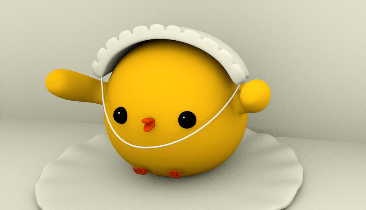 c4d建模小鸡|三维|人物/生物|愿心安i - 原创作品 - 站酷 (zcool)