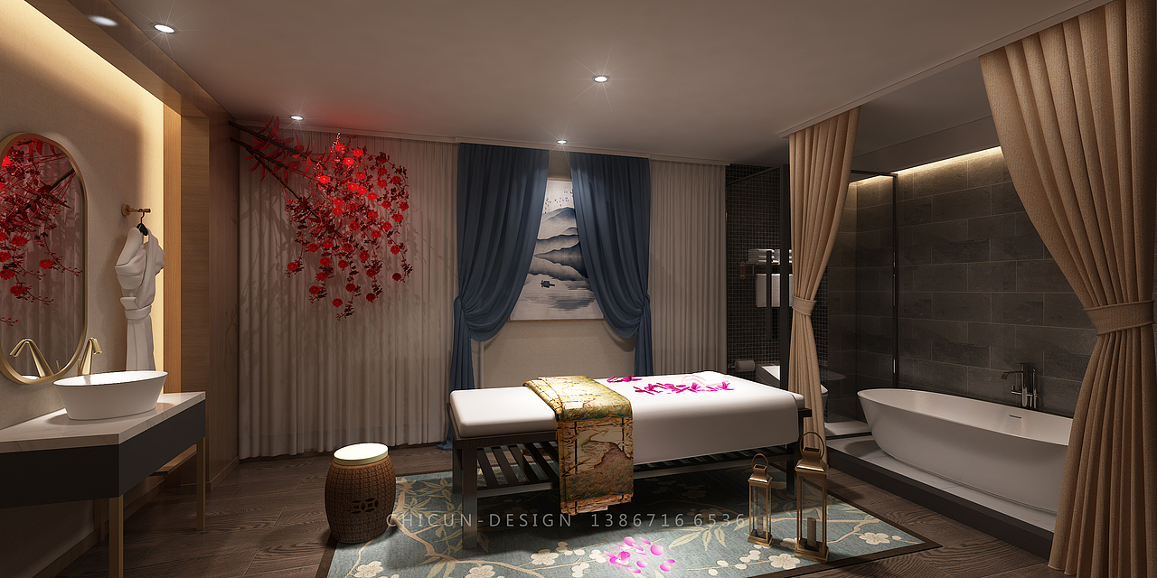 尺寸设计/漂亮宝贝理发店设计室内效果图现代风（图ZMTU2Mzk2NDEy） - 家装设计 - 站酷设计师尺寸设计原创素材 - 站酷ZCOOL