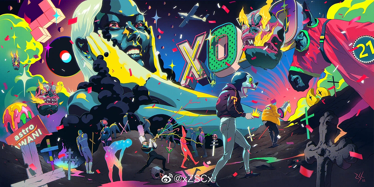 孤独嘉年华（图ZMzE2NjY0NDU2） - 商业插画 - 站酷设计师ZSC翀原创素材 - 站酷ZCOOL