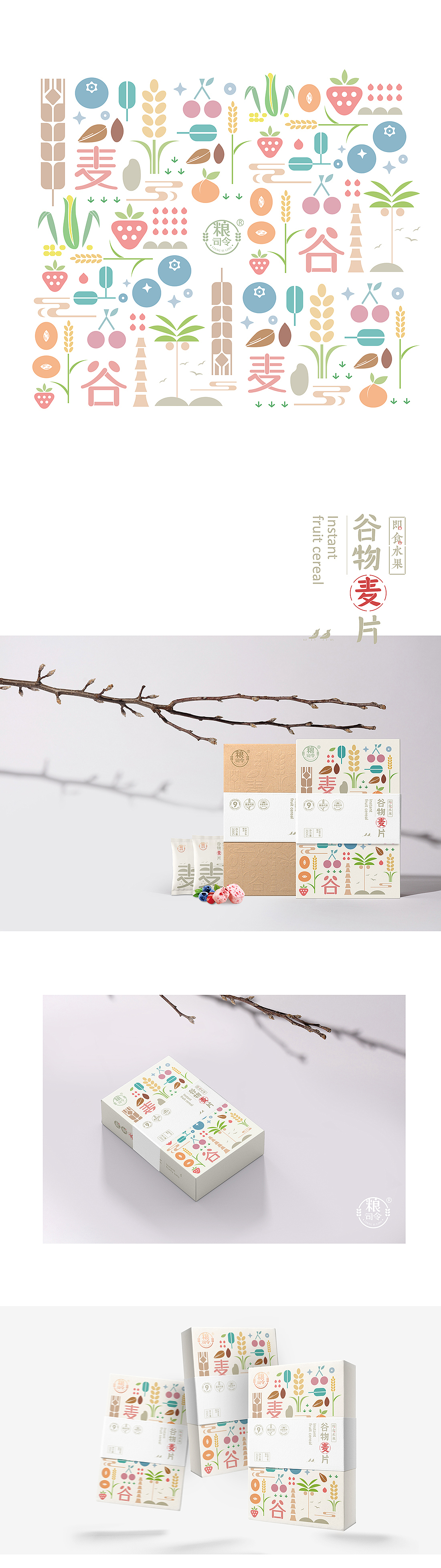 五克氮²×粮司令 | 谷物麦片包装 | 水果·燕麦·早餐