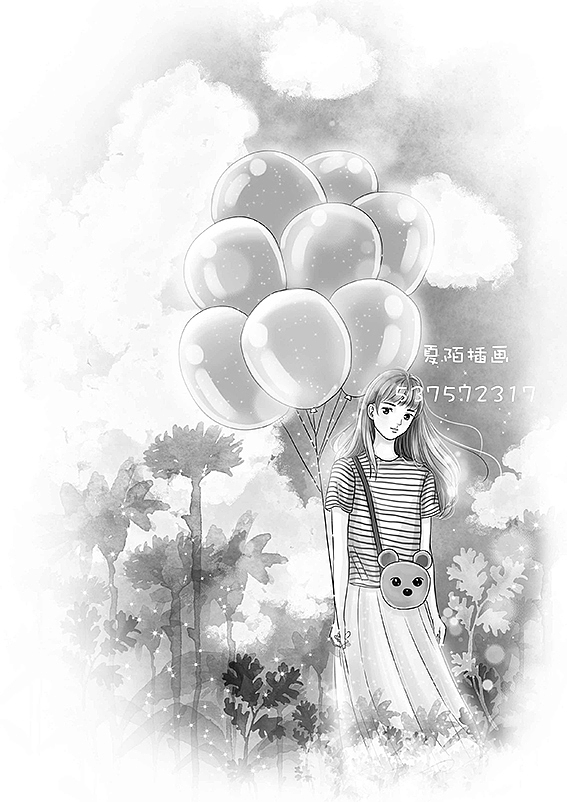 给花火画的一些黑白插画（图ZMTM1OTI4MTE2） - 商业插画 - 站酷设计师夏陌插画原创素材 - 站酷ZCOOL