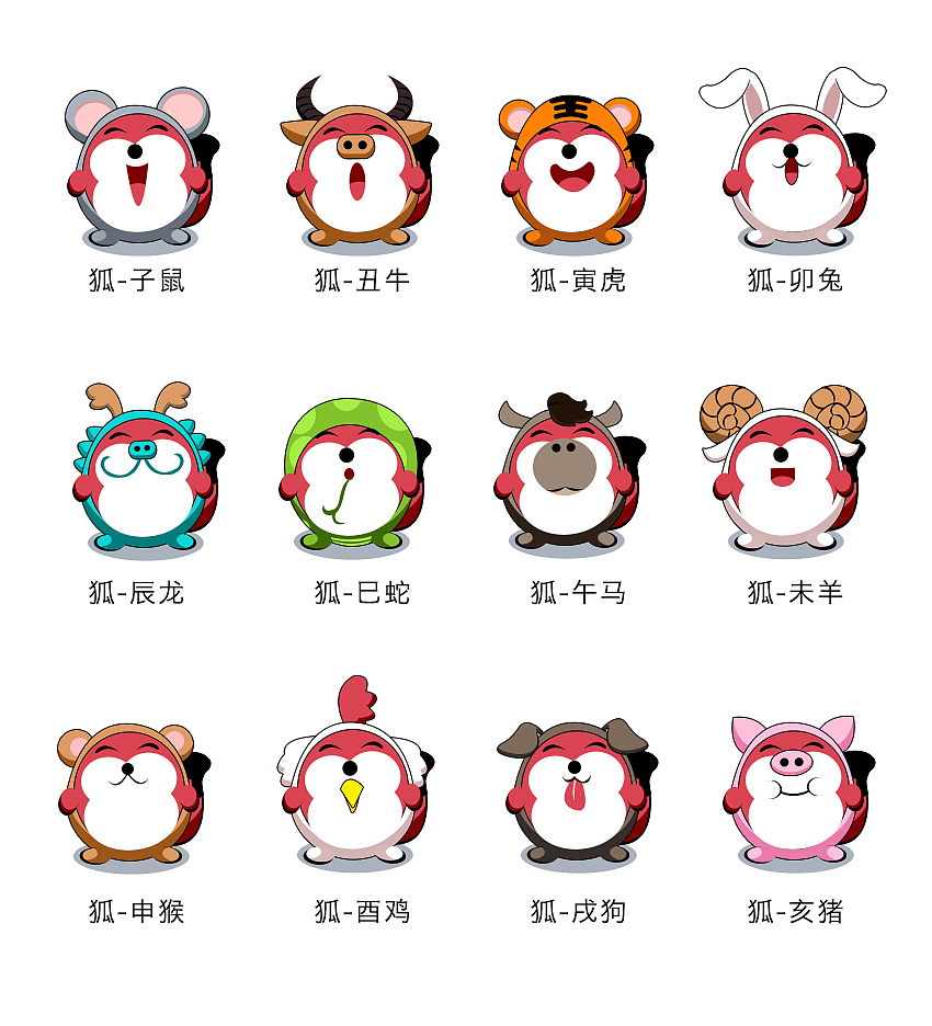 狐狐表情静态图(系列)（图ZMjE1NzkwMDg=） - 网络表情 - 站酷设计师雪糕老师2020原创素材 - 站酷ZCOOL