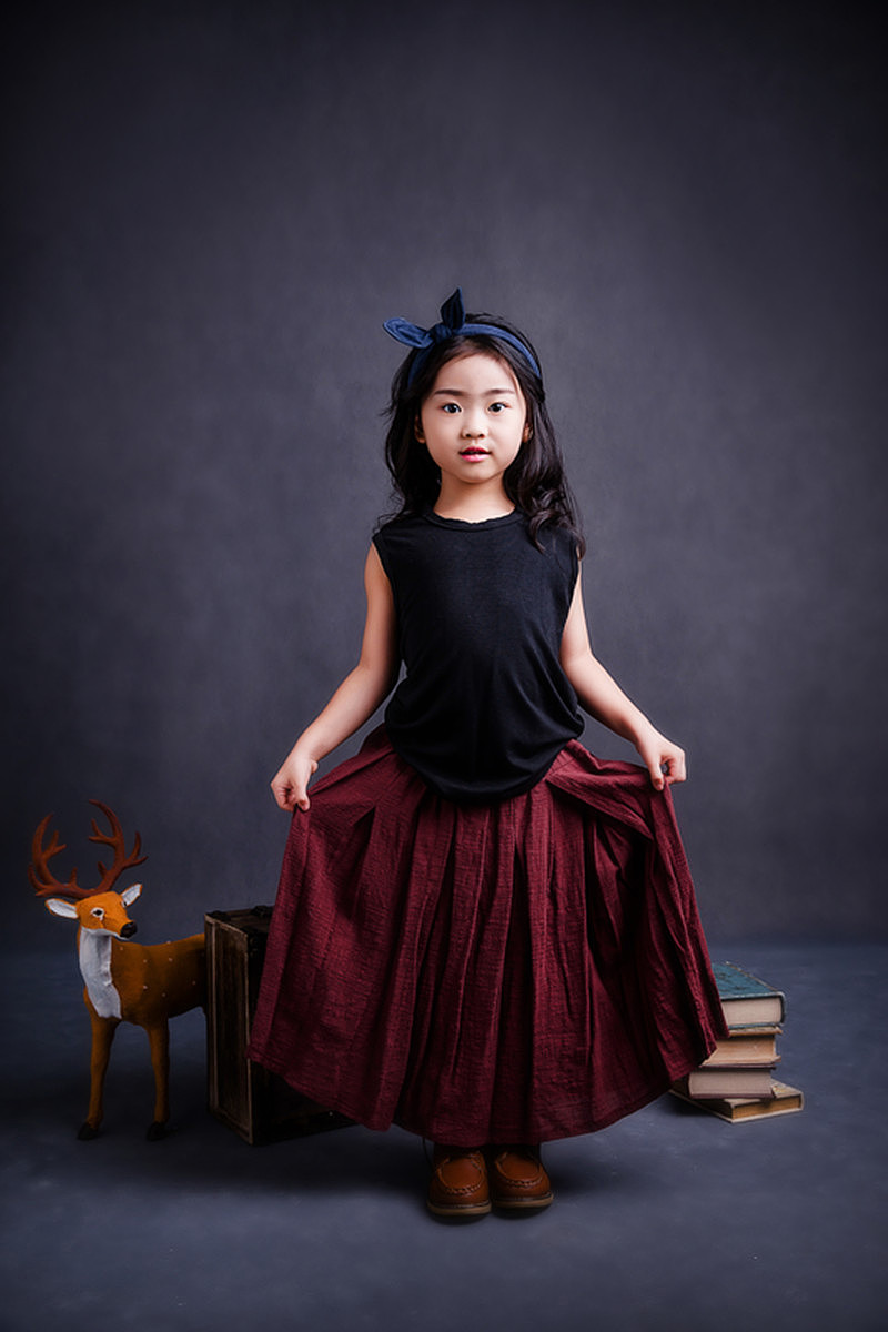 蓝鲸儿童摄影|女孩周岁照特写