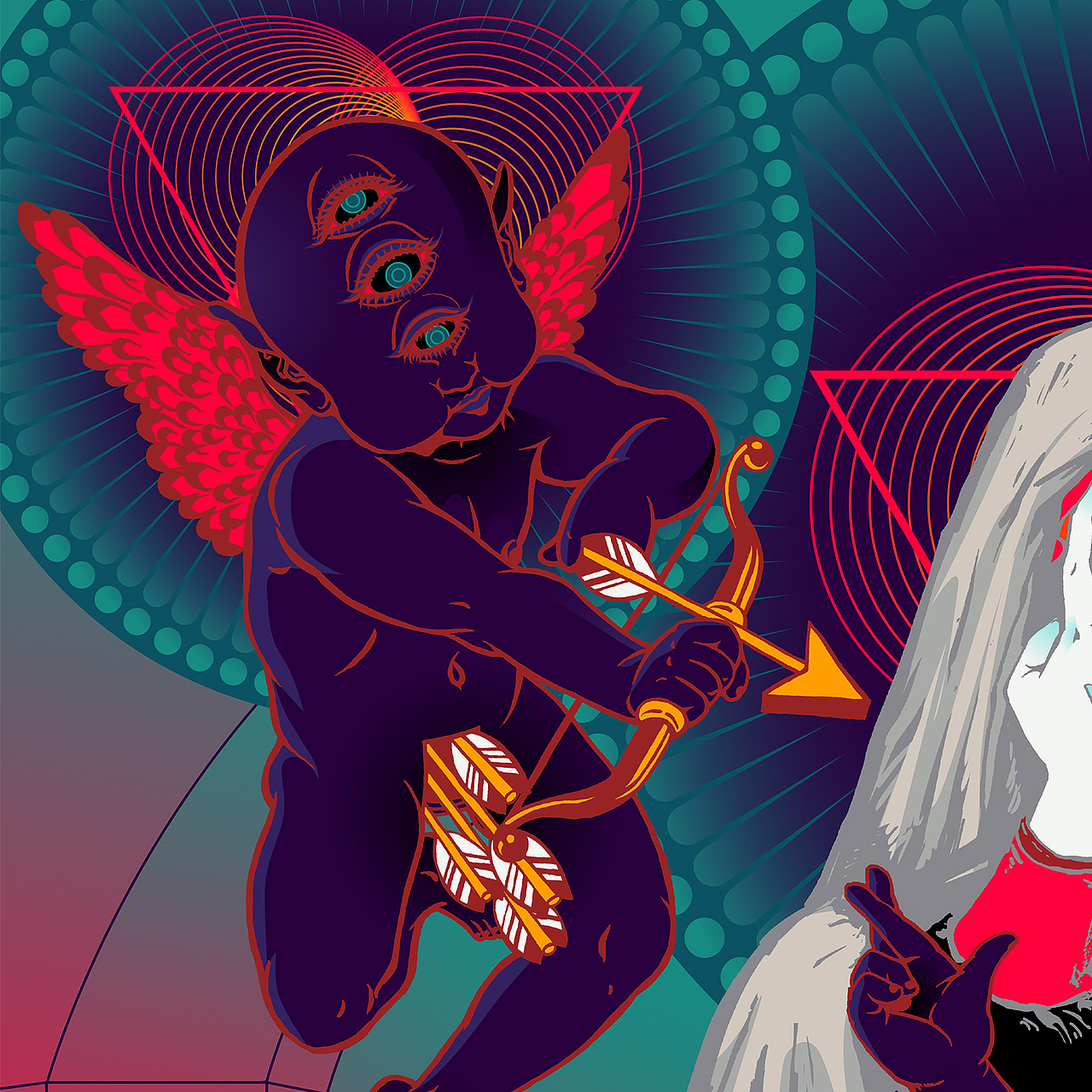 圣母和小天使illustration-evil boys（图ZNTY2Mjg5MjQ=） - 艺术插画 - 站酷设计师插画师杨博原创素材 - 站酷ZCOOL