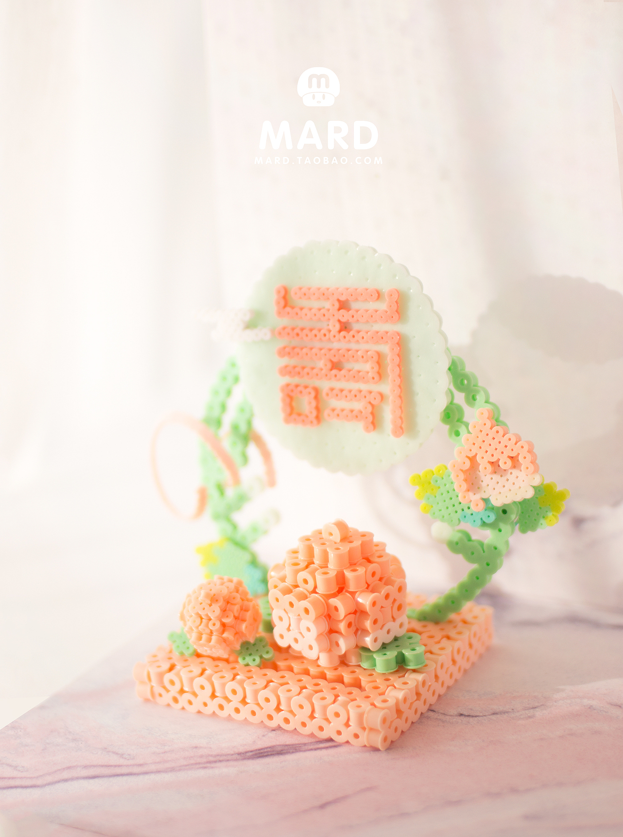 MARD拼豆原创-寿桃哈士奇（图ZMTExNTYyNDc2） - 手办/模玩 - 站酷设计师拼拼豆豆原创素材 - 站酷ZCOOL