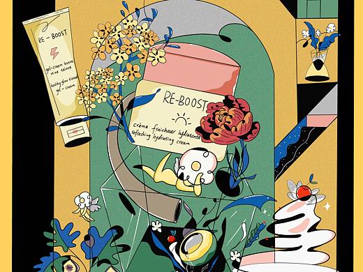 #my CLARINS 寻找天然好食肌# 《遇见》（个人主页-ZNTk0Mjc2Njg=） - 海报 - 站酷设计师奈荷NH原创素材 - 站酷ZCOOL