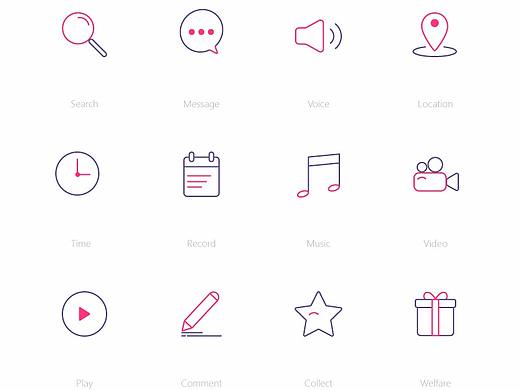 icon练习（个人主页-ZMjkwNjcwMDQ=） - 图标 - 站酷设计师橘子的夏天原创素材 - 站酷ZCOOL