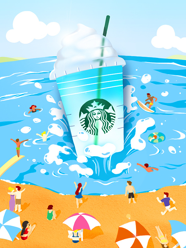 星巴克吸管杯-夏日feel