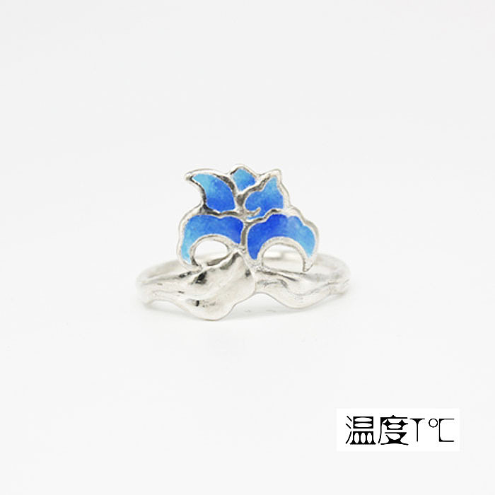 温度T℃ 原创 珐琅戒指 蓝莲花（图ZNjc0MDE0OTY=） - 首饰设计 - 站酷设计师母游原创素材 - 站酷ZCOOL
