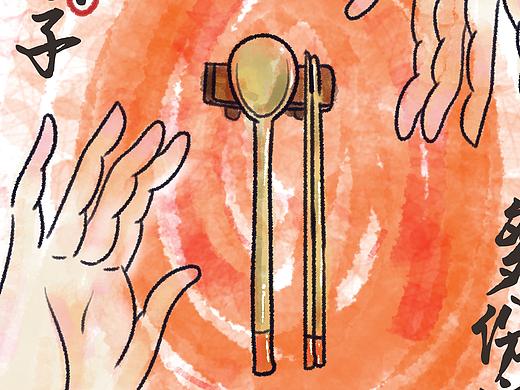 公益海报 多双筷子多份安全