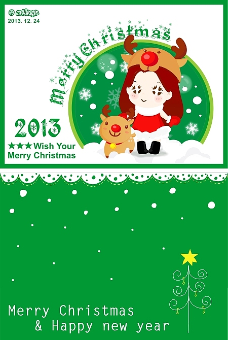 Merry Christmas~❉❉（图ZMTMxOTg0MDg=） - 艺术插画 - 站酷设计师米路milu原创素材 - 站酷ZCOOL