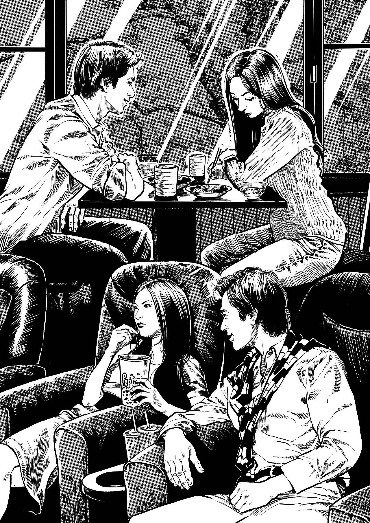 《推理世界》黑白插画 第九发（图ZNzc0NTcyMjA=） - 商业插画 - 站酷设计师Leon_Lee万叔原创素材 - 站酷ZCOOL