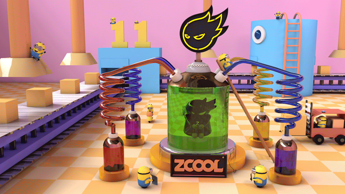 C4D-站酷小人生产车间（图ZODczMzYwOTY=） - 其他UI - 站酷设计师可尼基哇原创素材 - 站酷ZCOOL