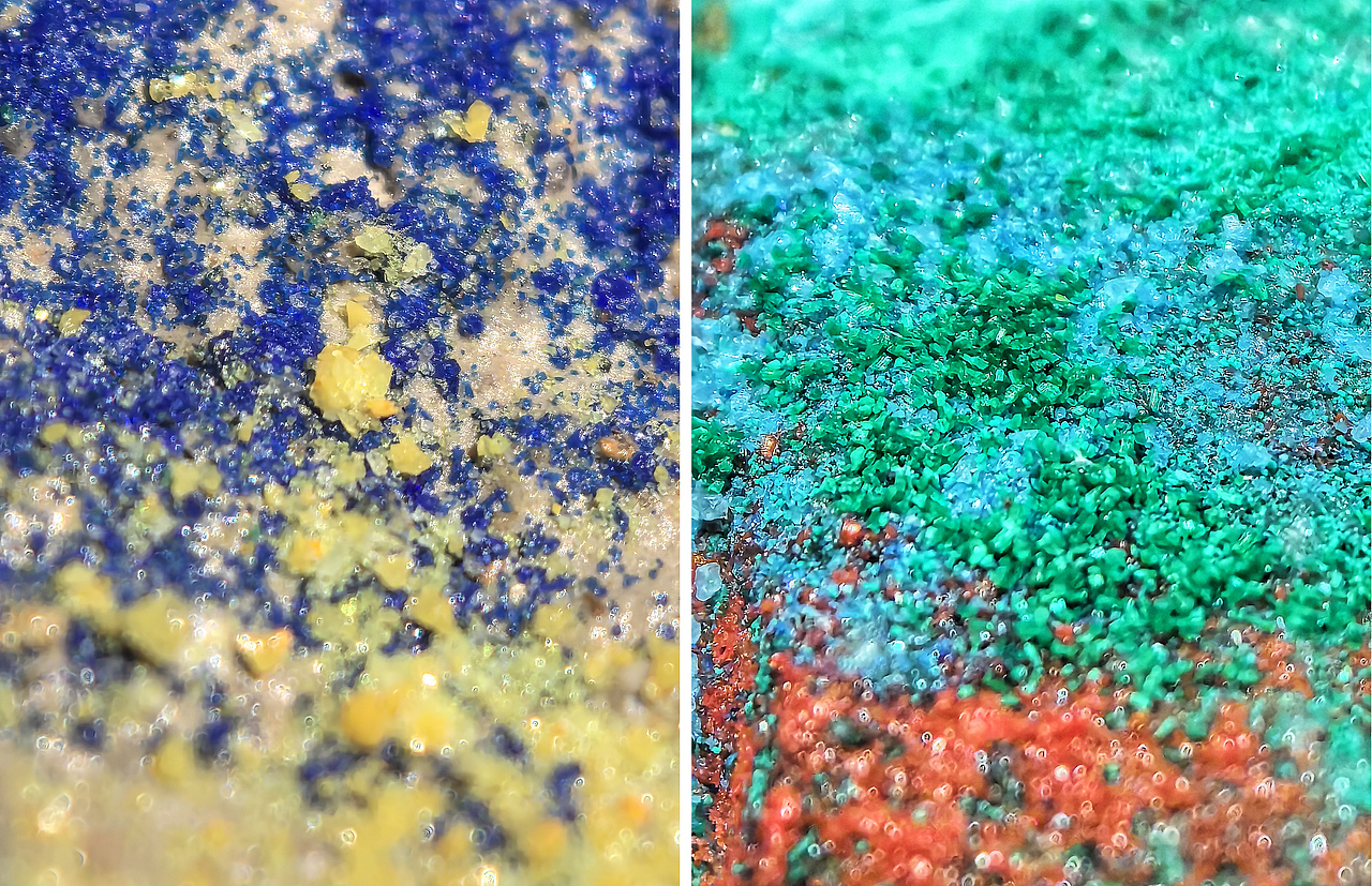 超微距镜头下此作品里的矿物晶体