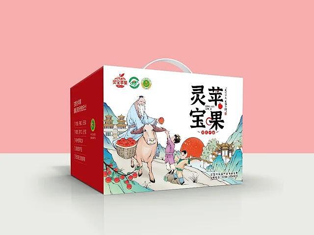 区域公众品牌灵宝苹果包装设计1版（图ZMzEwNjAzNzky） - 商业插画 - 站酷设计师羽飞Fly原创素材 - 站酷ZCOOL