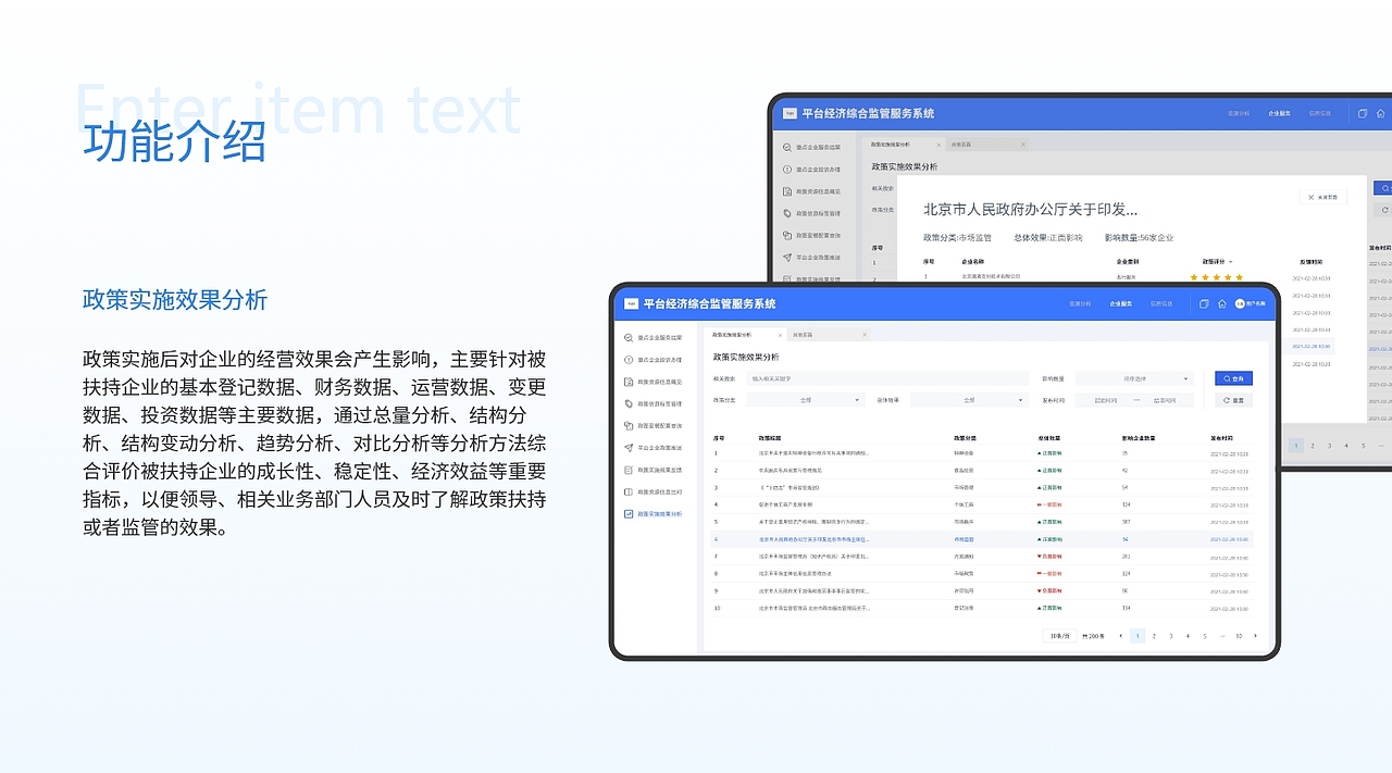平台经济综合监管服务系统