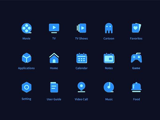 一组TV主题图标设计