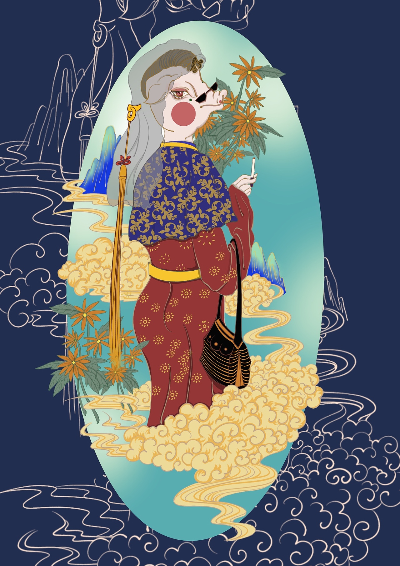 国潮《守岁神》 十二生肖（图ZMjM1ODgwMTMy） - 新锐潮流插画 - 站酷设计师PAOP0原创素材 - 站酷ZCOOL